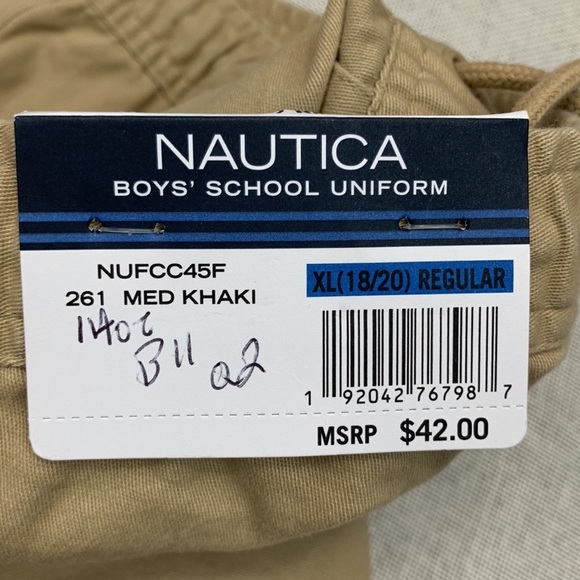 NAUTICA Big Boys Uniform Evan Tapered-Fit Stretch Joggers Size XL (18/20) - Picture 4 of 10